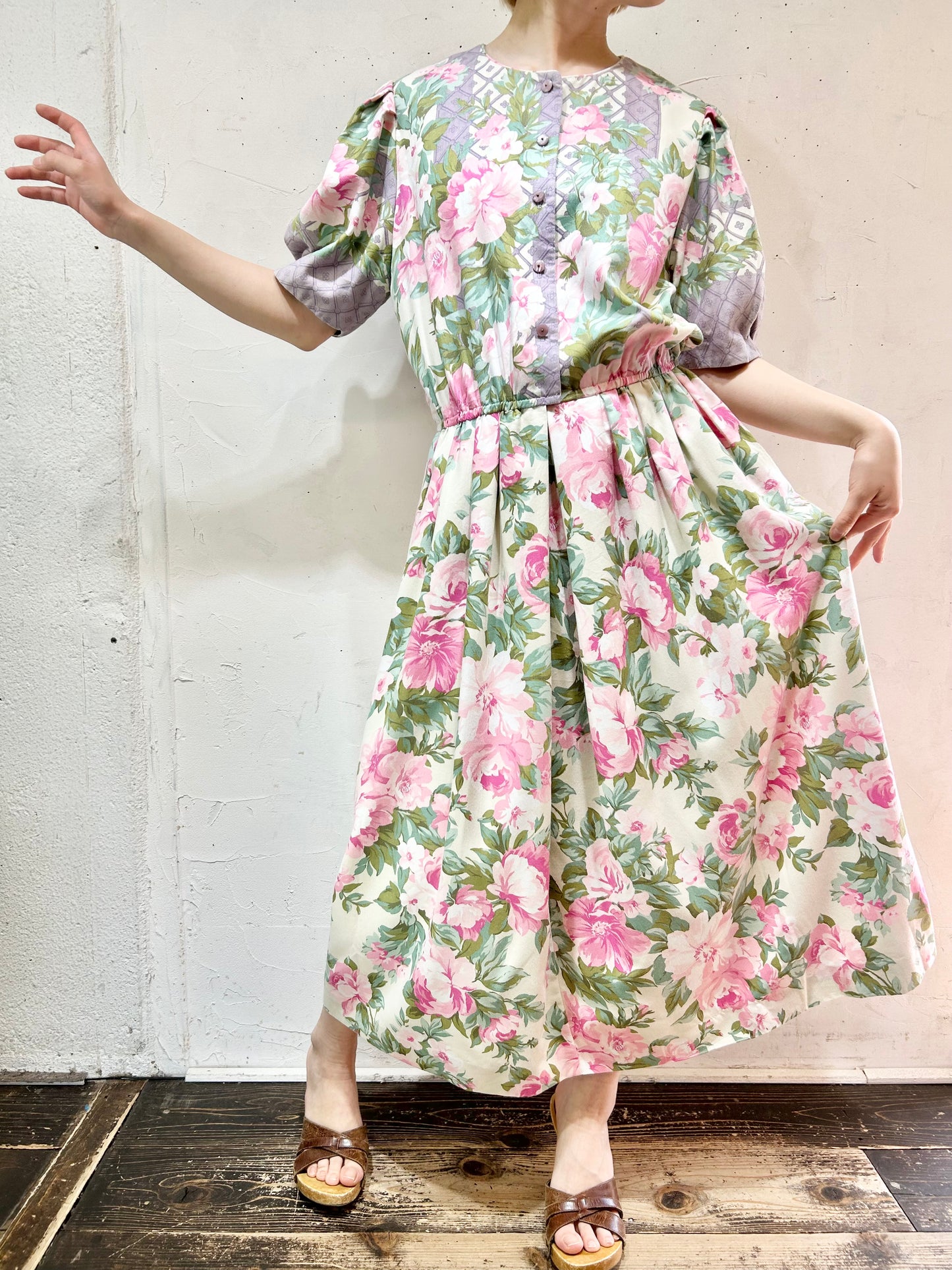 Vintage  Dress MADE IN USA〜PETRINA〜  [E27052]