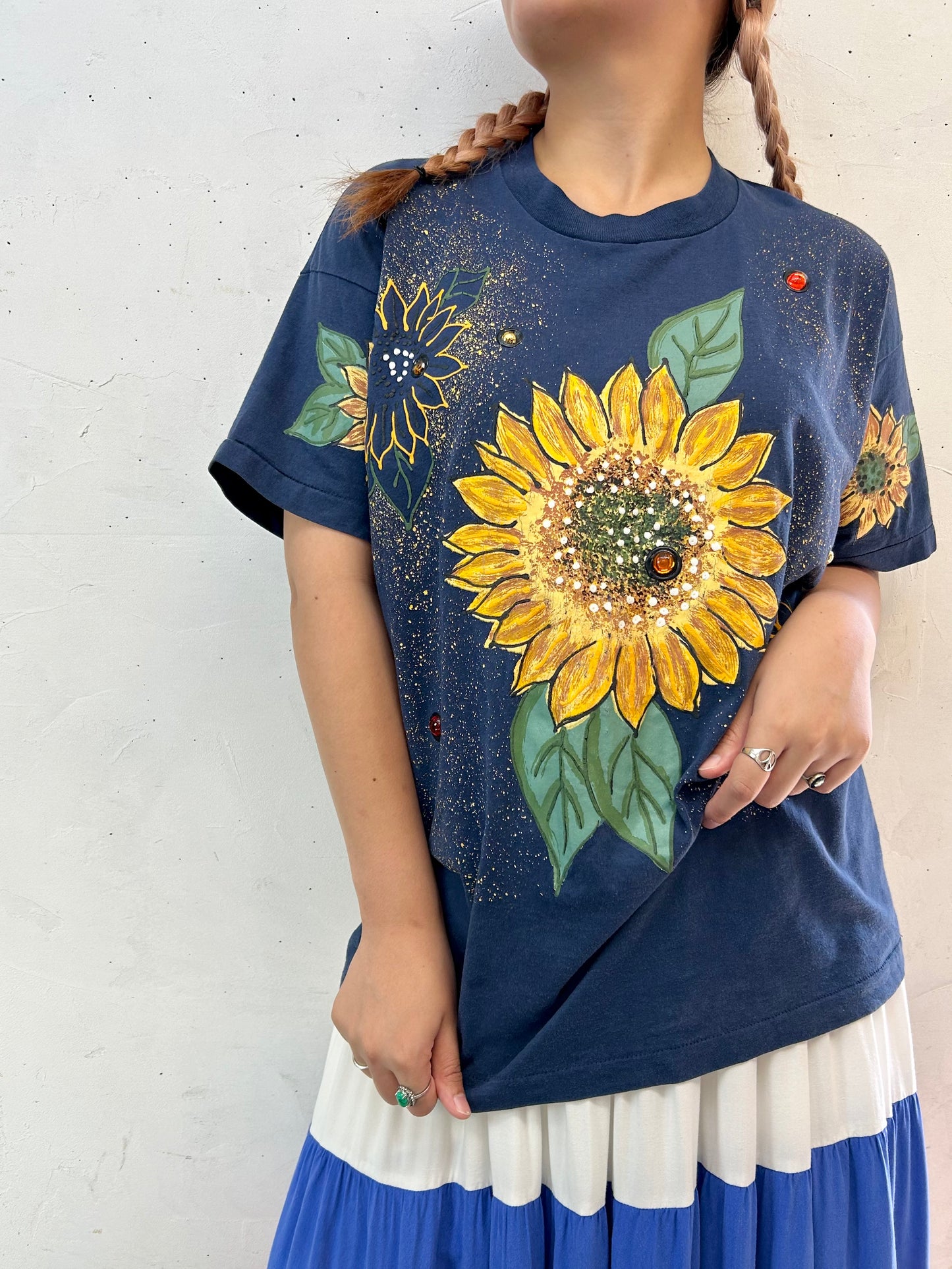 Vintage Hand Painted T-Shirt MADE IN USA [E27217]