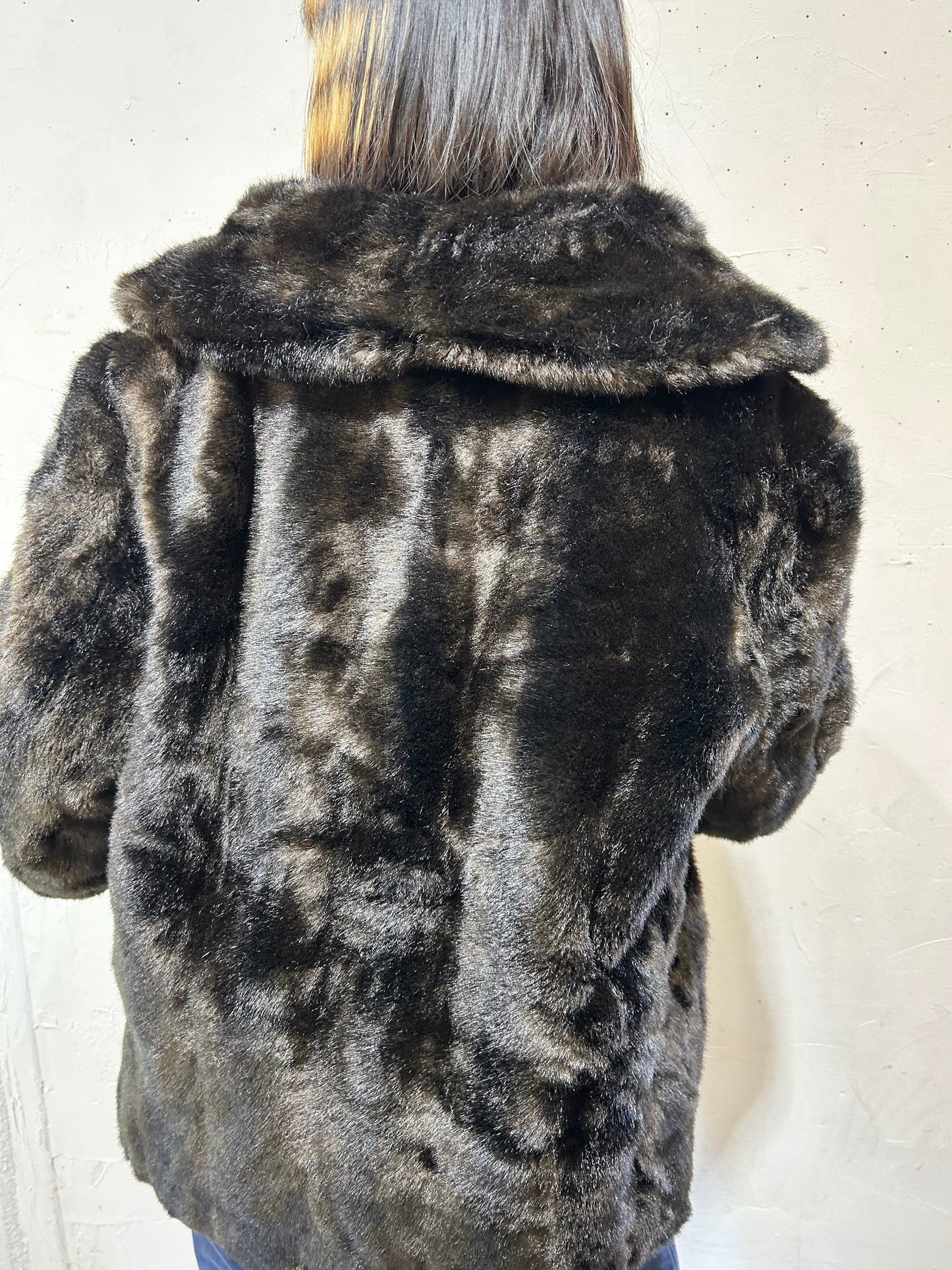 ‘50-’60sVintage Eco Fur Coat [L25721]