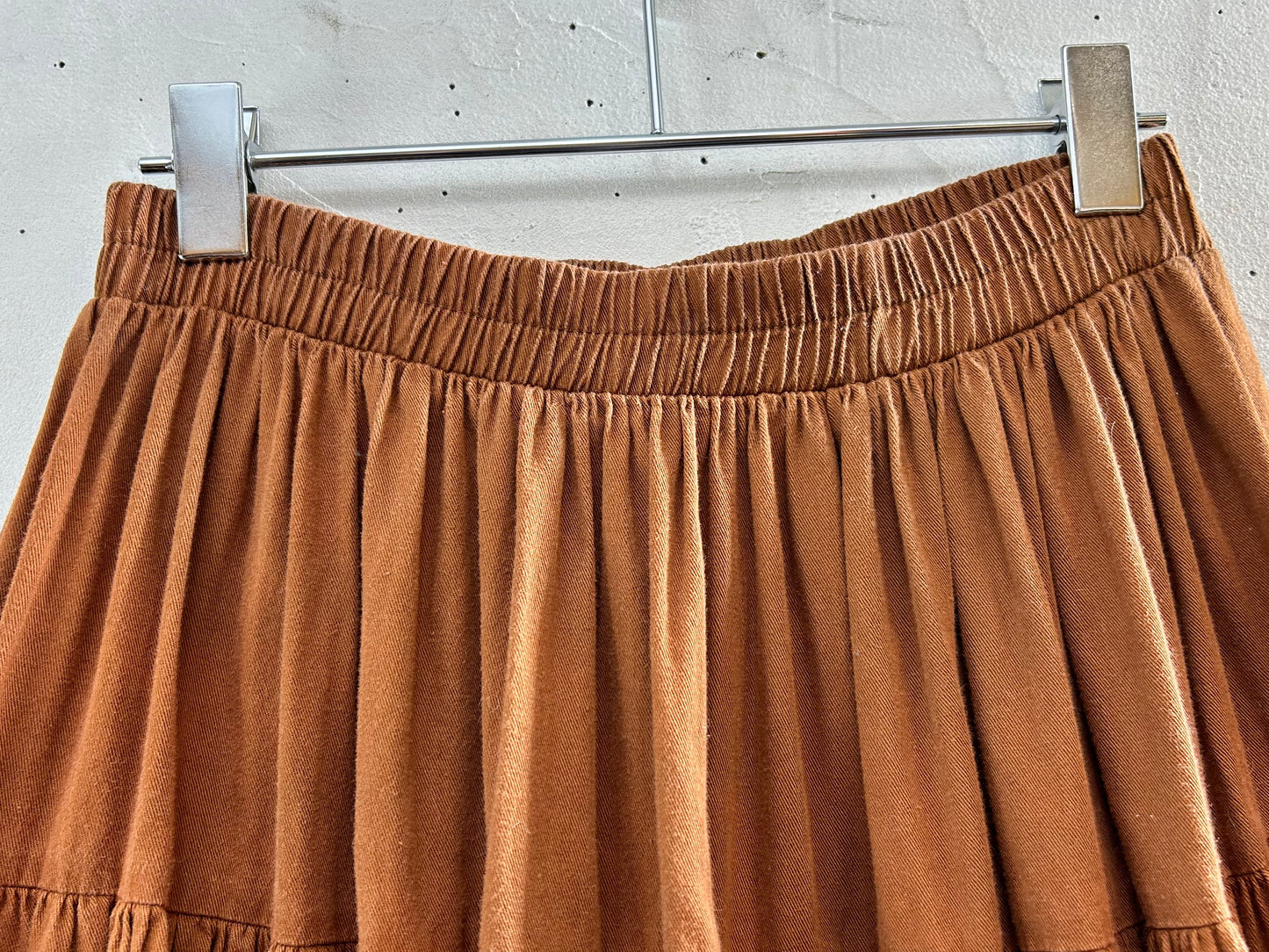 Vintage Cotton Tiered Skirt MADE IN USA [J28755]