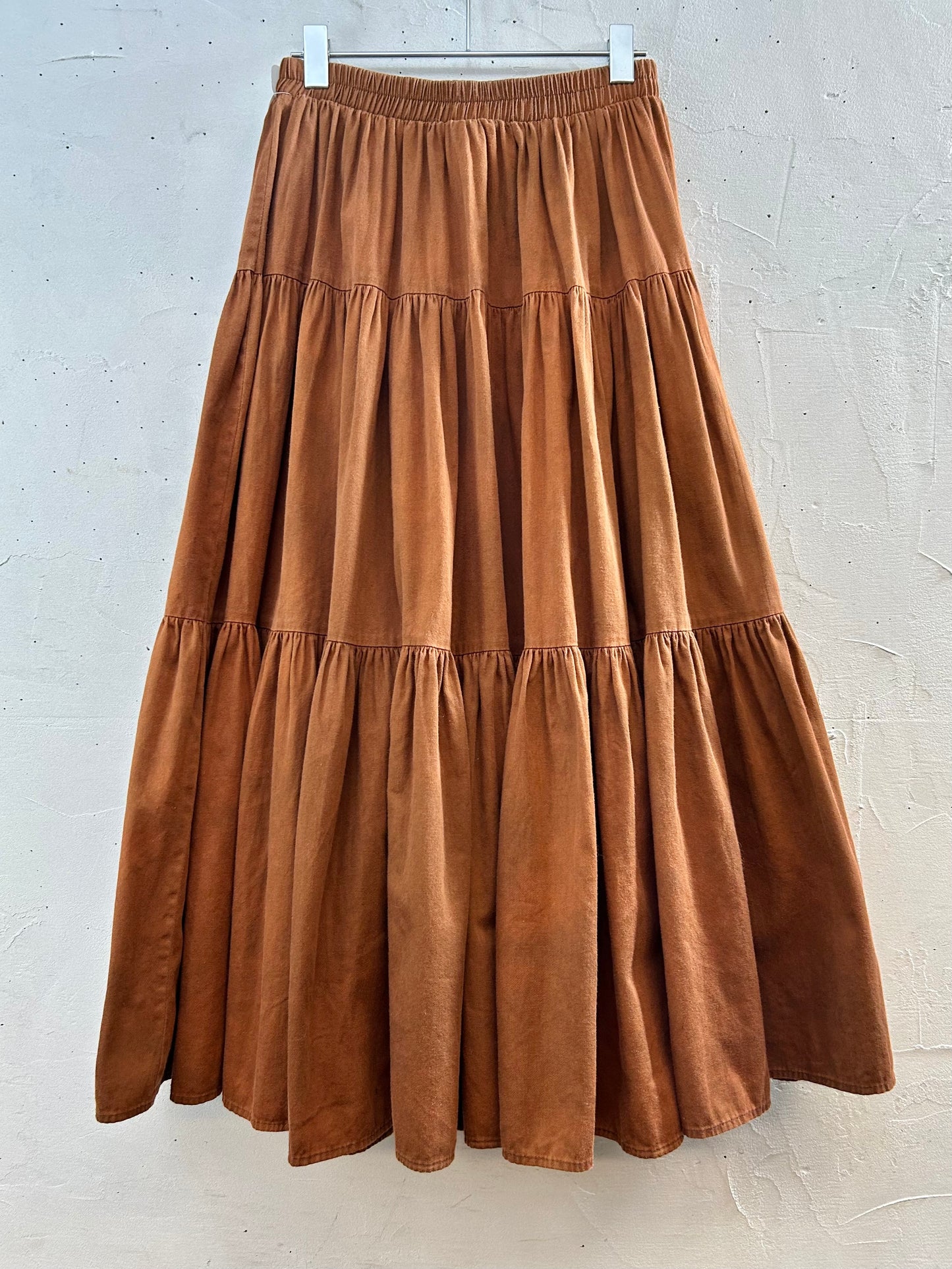 Vintage Cotton Tiered Skirt MADE IN USA [J28755]