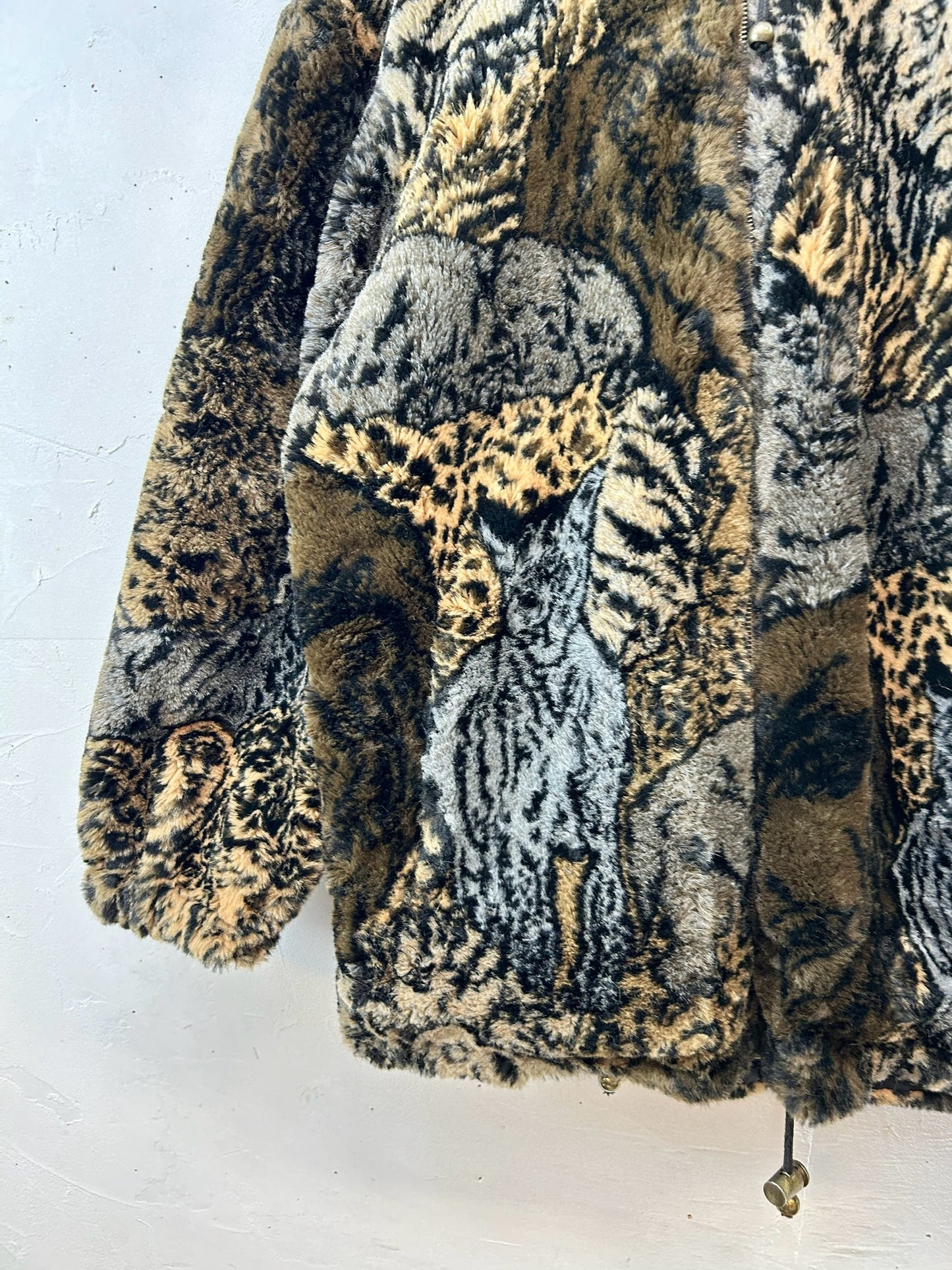 Vintage Reversible Eco Fur Jacket [J28756]