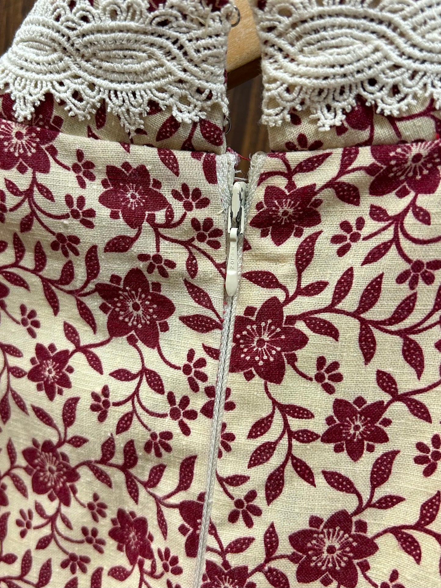 ’70s Vintage Toile Pattern Dress [A25973］