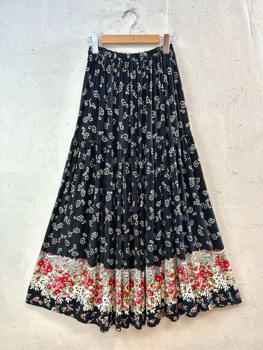 Vintage Tiered Skirt MADE IN USA [F30482]