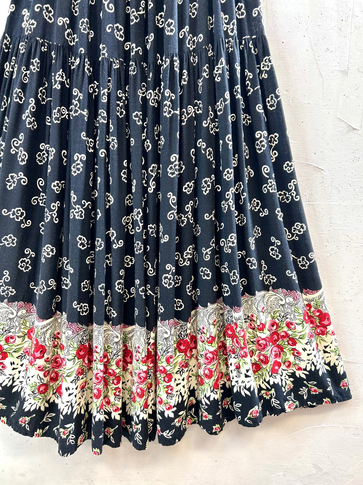 Vintage Tiered Skirt MADE IN USA [F30482]