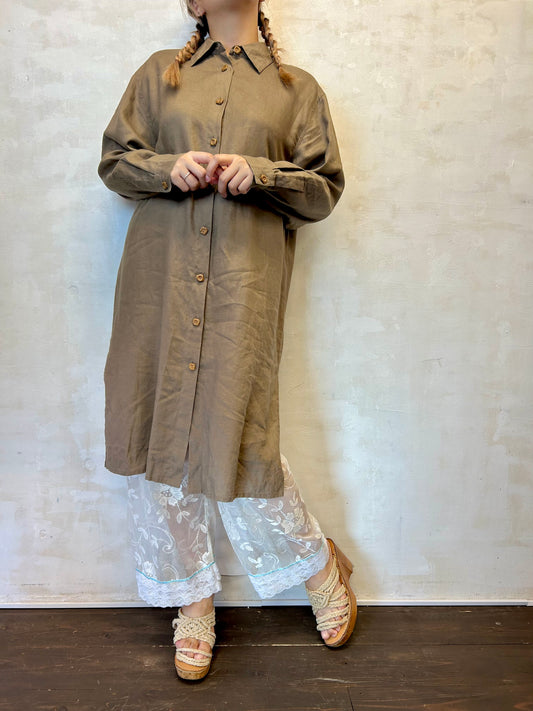 Vintage Linen Dress 〜Cold Water Creek [H28329]