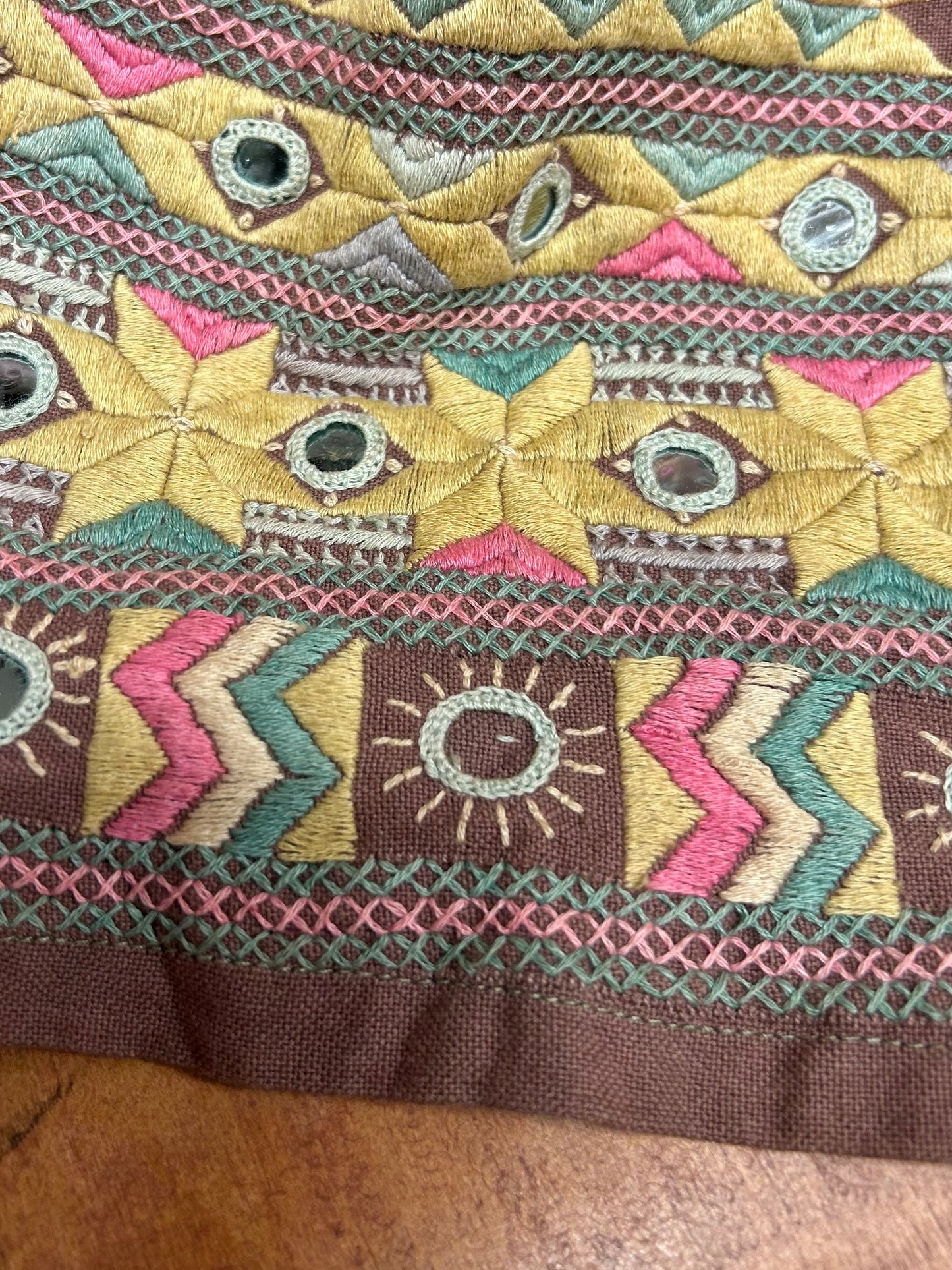 Vintage Mirror Work Embroidery Skirt [E30276]