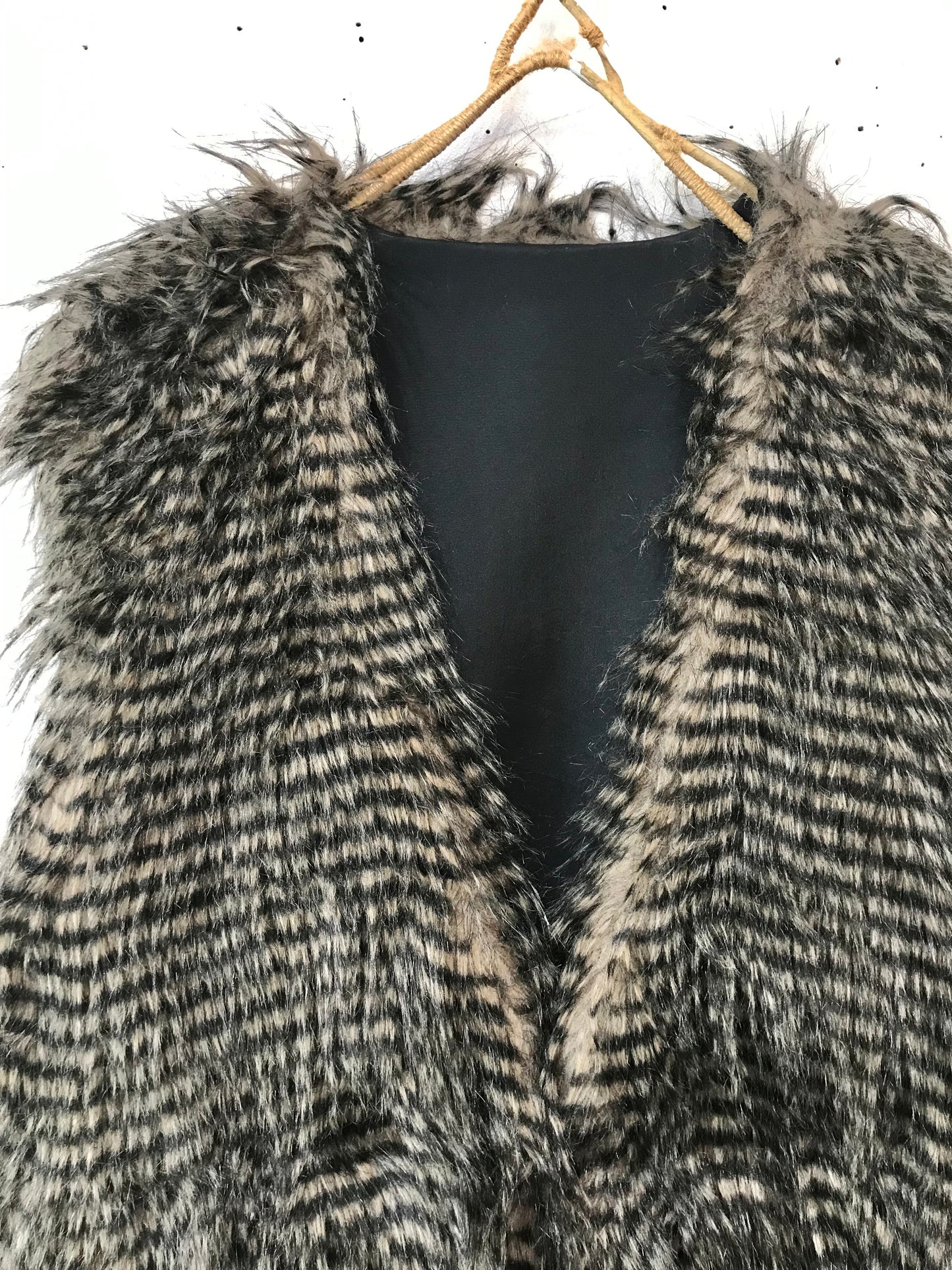 Vintage Faux Fur Vest [K25419]