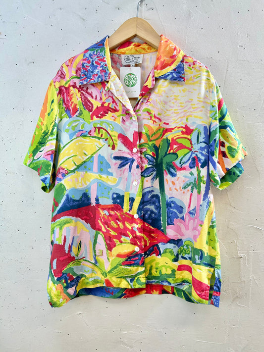 Vintage Silk Shirt 〜Michael Leu〜 [F30494]
