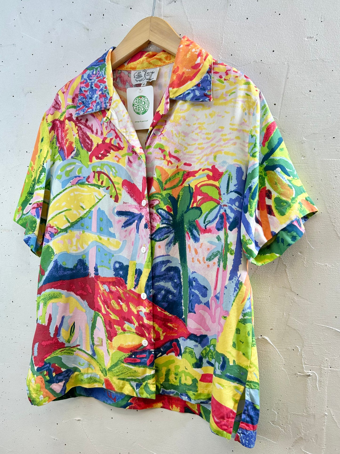 Vintage Silk Shirt 〜Michael Leu〜 [F30494]