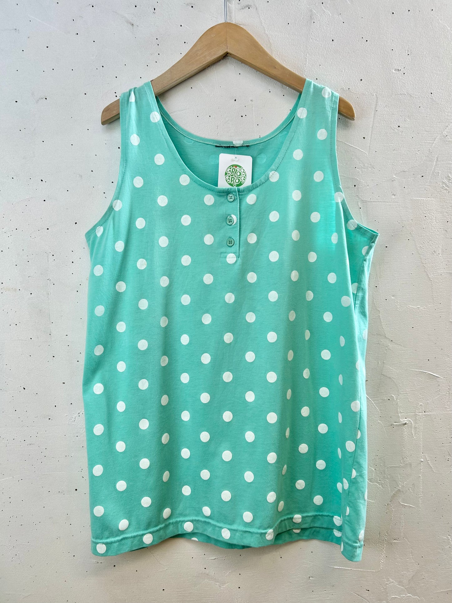 Vintage Henry Neck Tank Top [F30491]