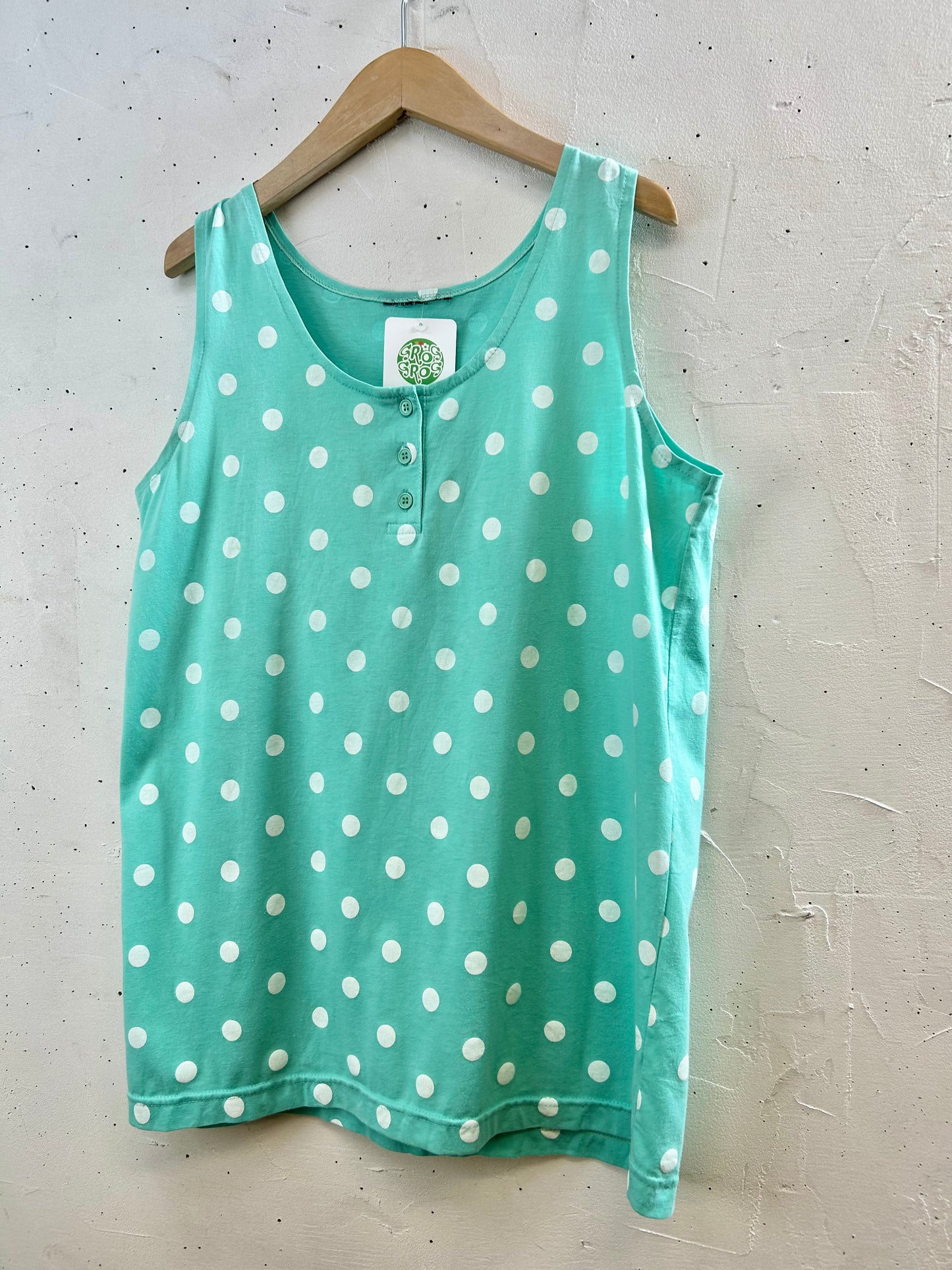 Vintage Henry Neck Tank Top [F30491]