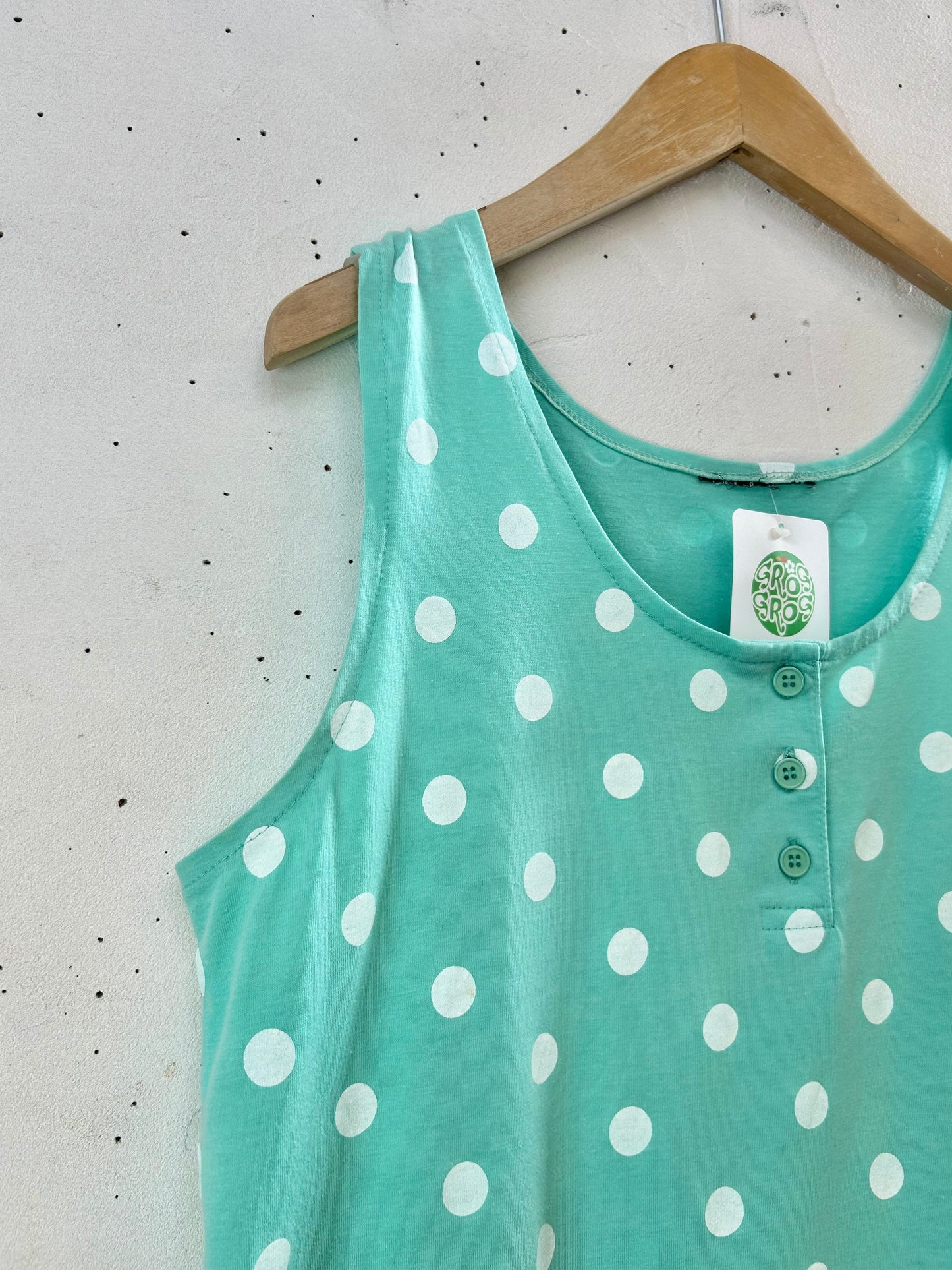 Vintage Henry Neck Tank Top [F30491]