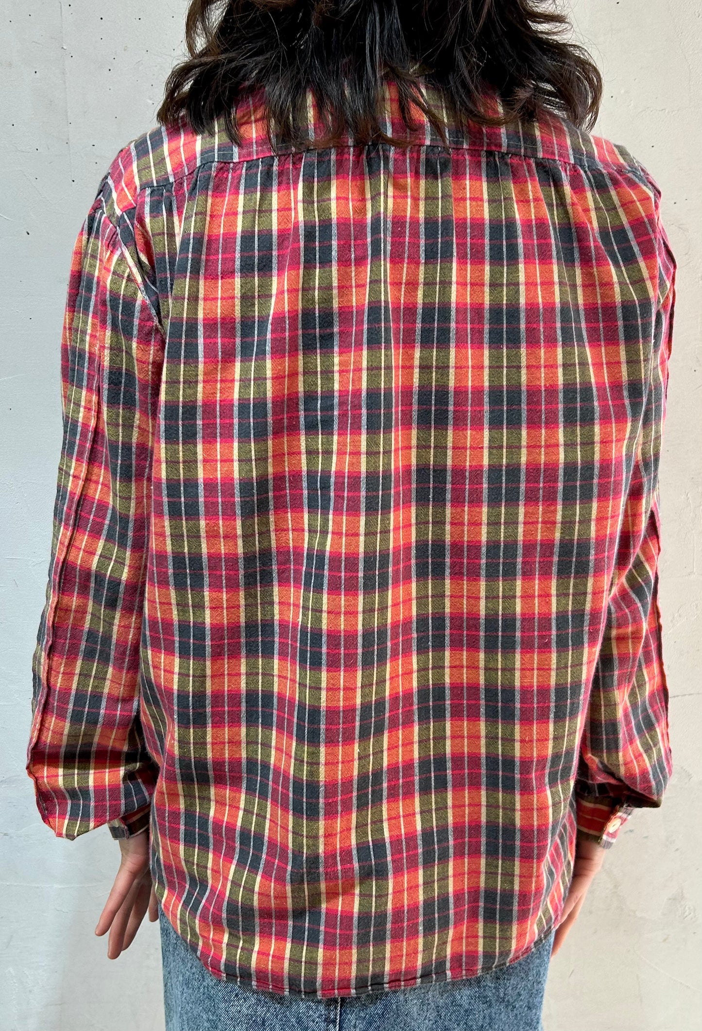 Vintage Plaid Pullover Shirt [C26456]