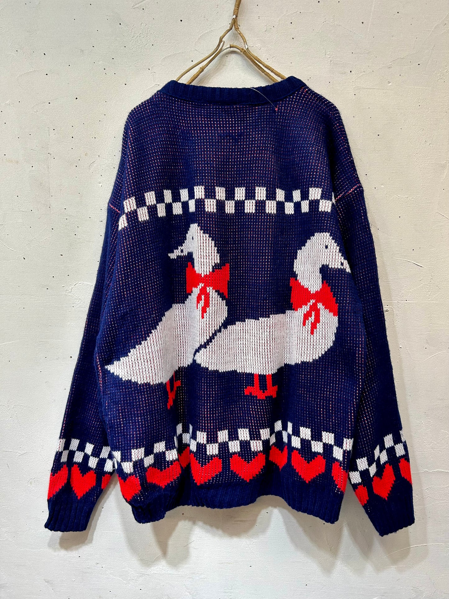 Vintage Fancy Knit Sweater MADE IN USA［A25974］