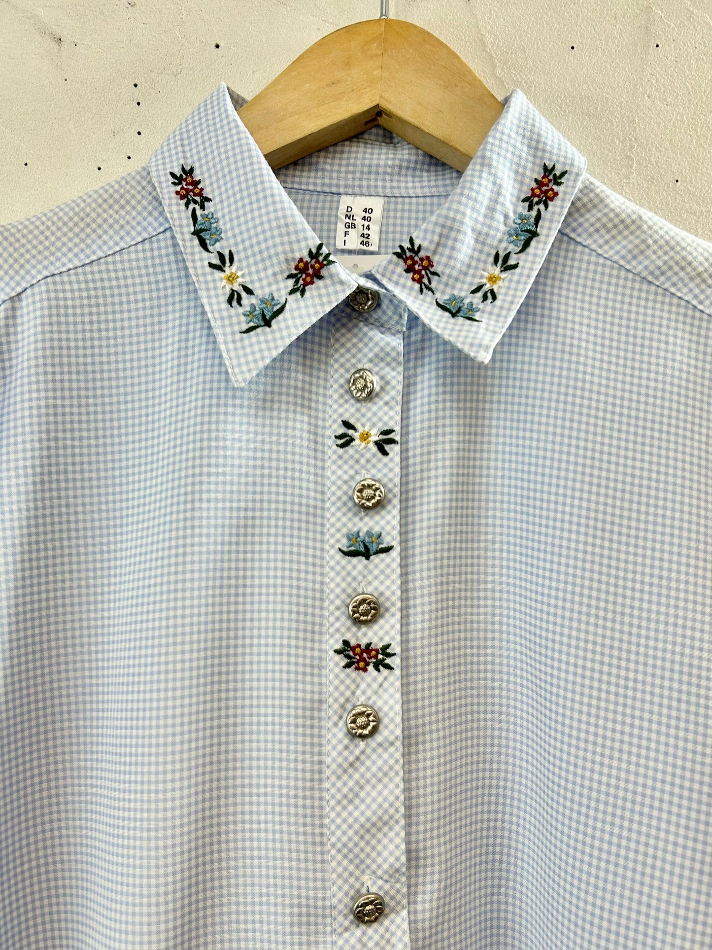 Vintage Gingham Plaid Blouse [E30288]