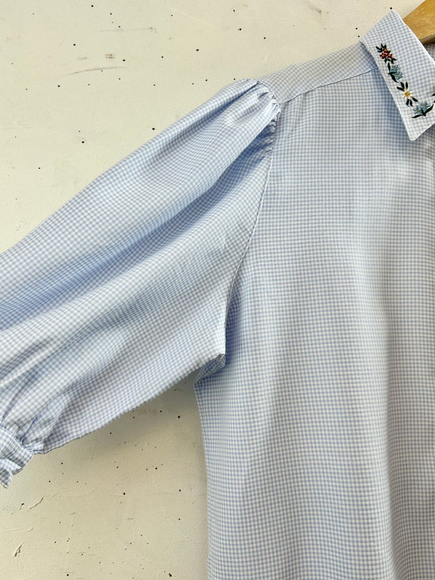 Vintage Gingham Plaid Blouse [E30288]