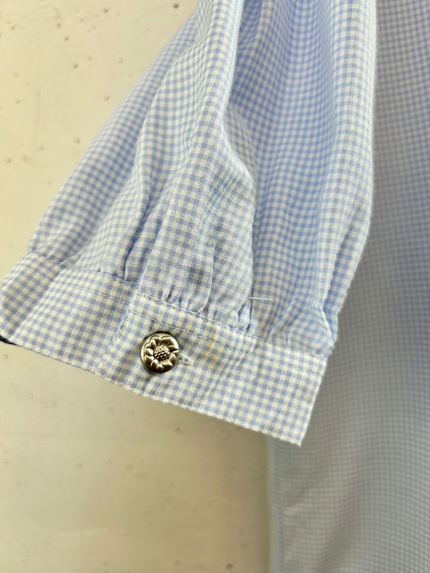 Vintage Gingham Plaid Blouse [E30288]
