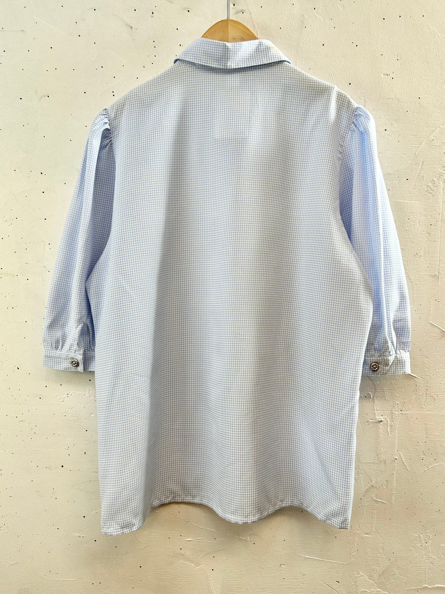 Vintage Gingham Plaid Blouse [E30288]
