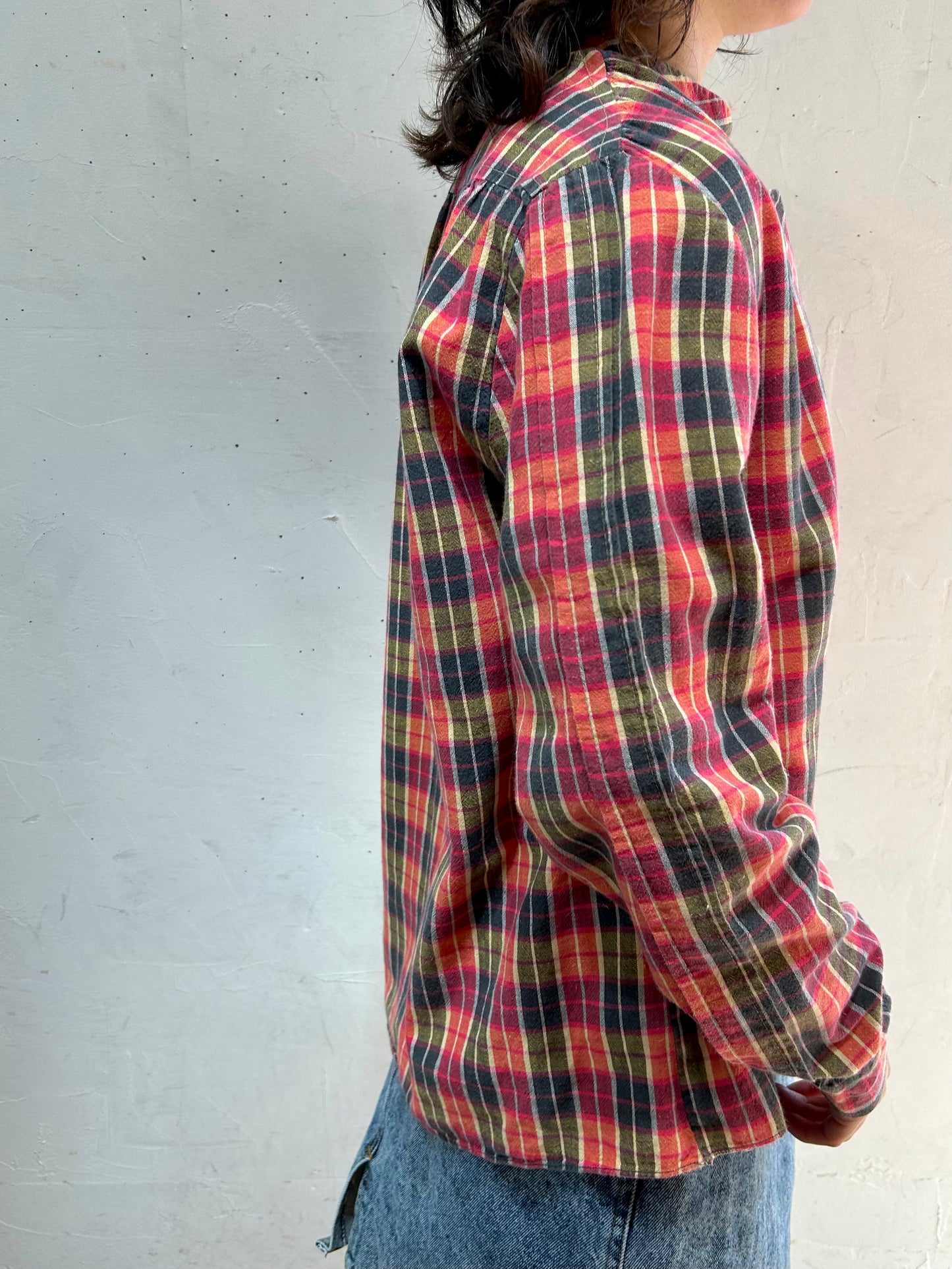 Vintage Plaid Pullover Shirt [C26456]