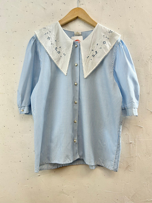 Vintage Stripe Blouse MADE IN GERMANY [E30287]