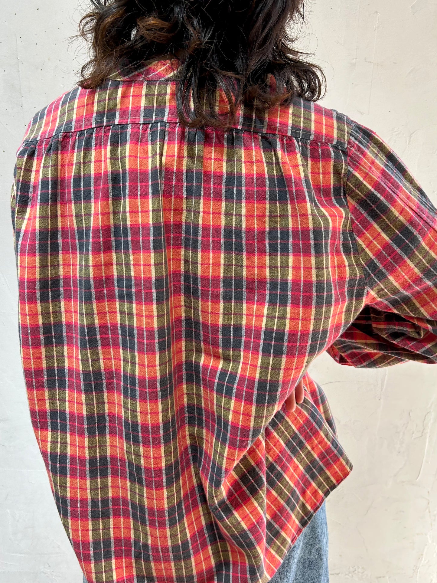 Vintage Plaid Pullover Shirt [C26456]