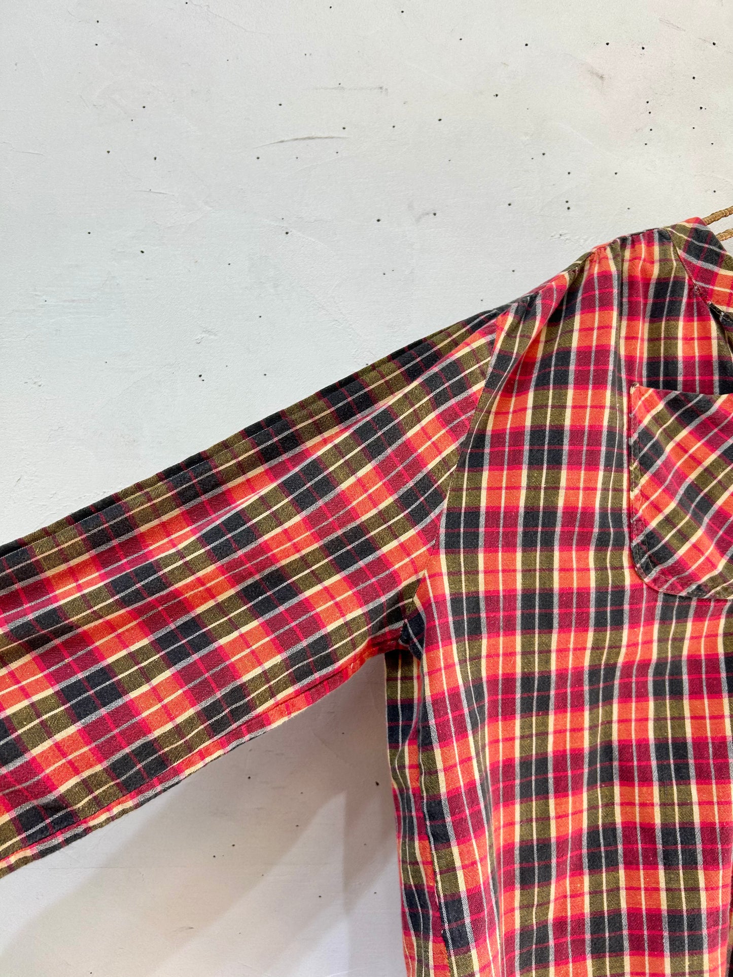 Vintage Plaid Pullover Shirt [C26456]