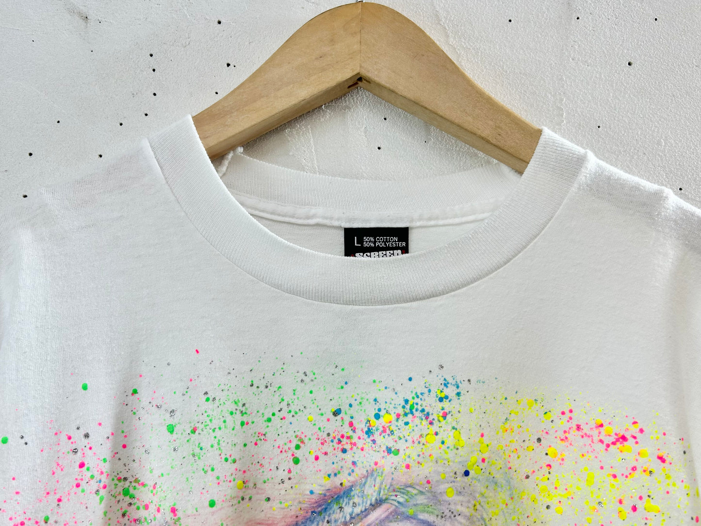 '90s Vintage Handpainted T-Shirt MADE IN USA 〜SCREEN STARS BEST〜 [E30286]