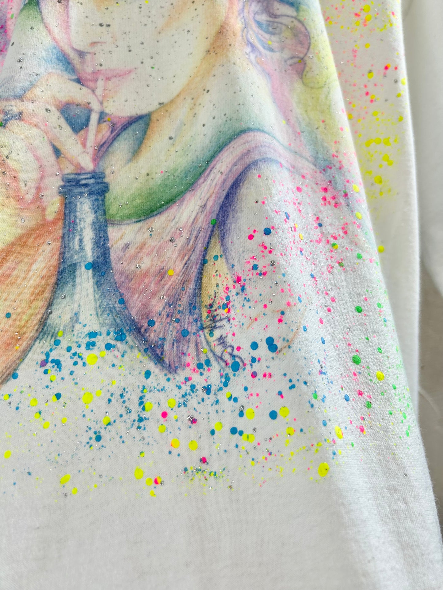 '90s Vintage Handpainted T-Shirt MADE IN USA 〜SCREEN STARS BEST〜 [E30286]