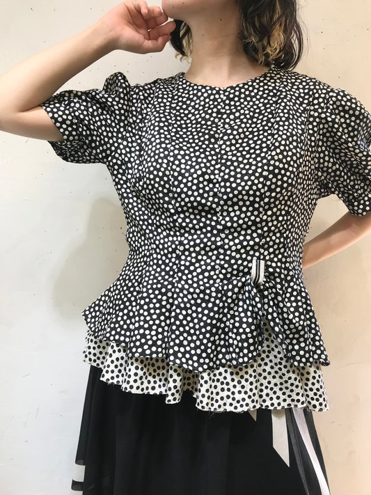 Vintage Dot Blouse [G24635]