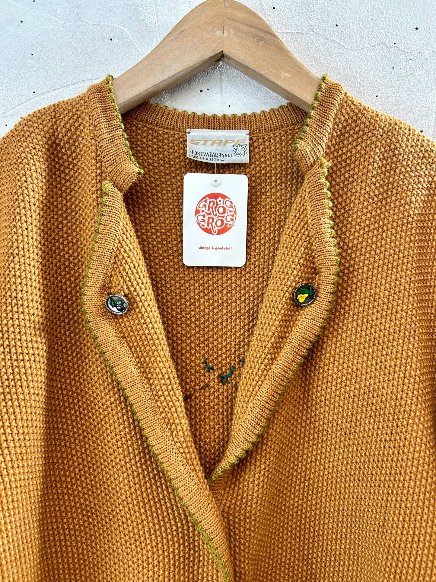 Vintage Tyrol Knit Cardigan 〜STAPF〜 MADE IN AUSTRIA  [I28542]