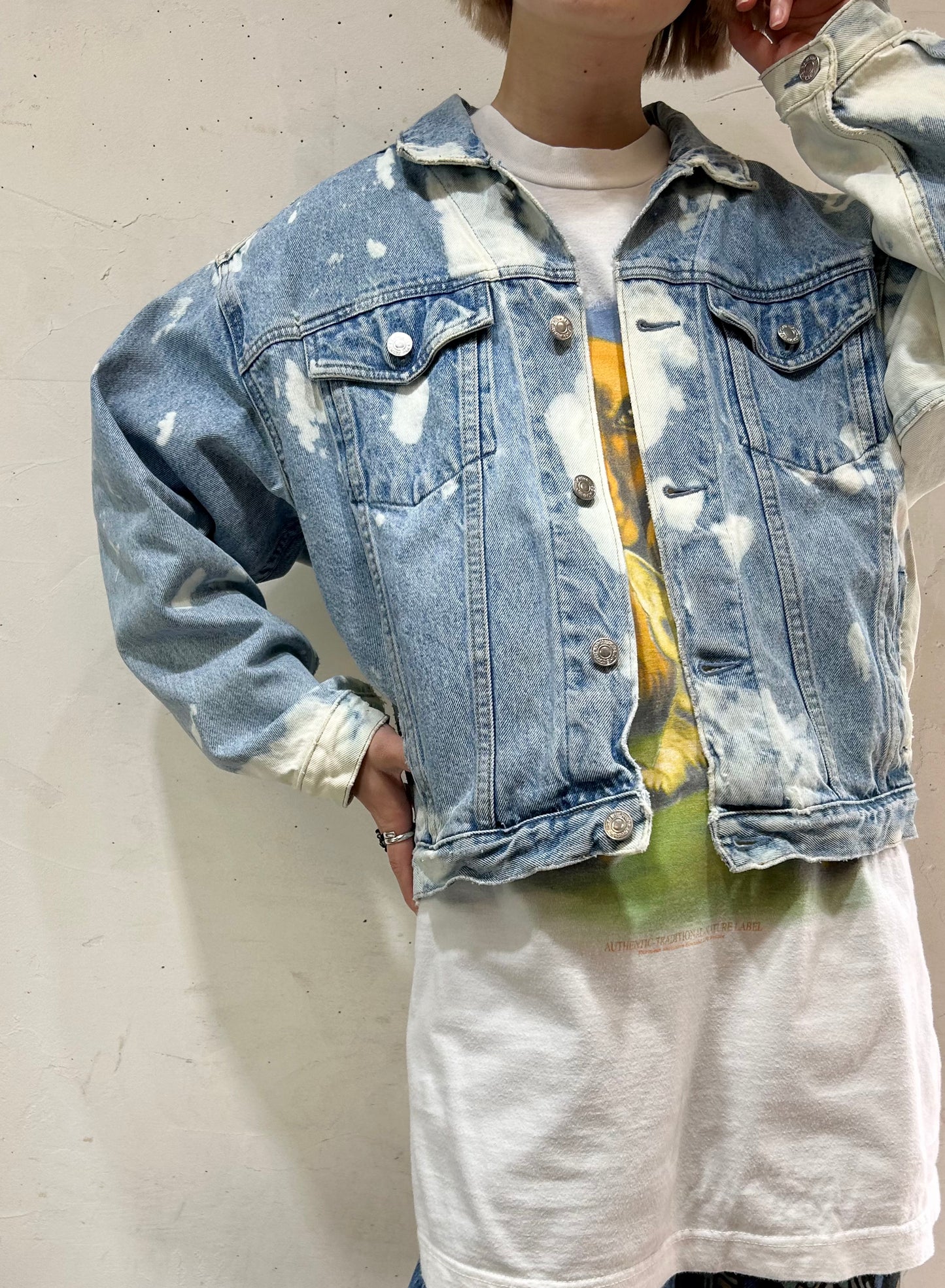 Vintage Bleach Design Denim Jacket 〜OLD GAP〜 [D26797]