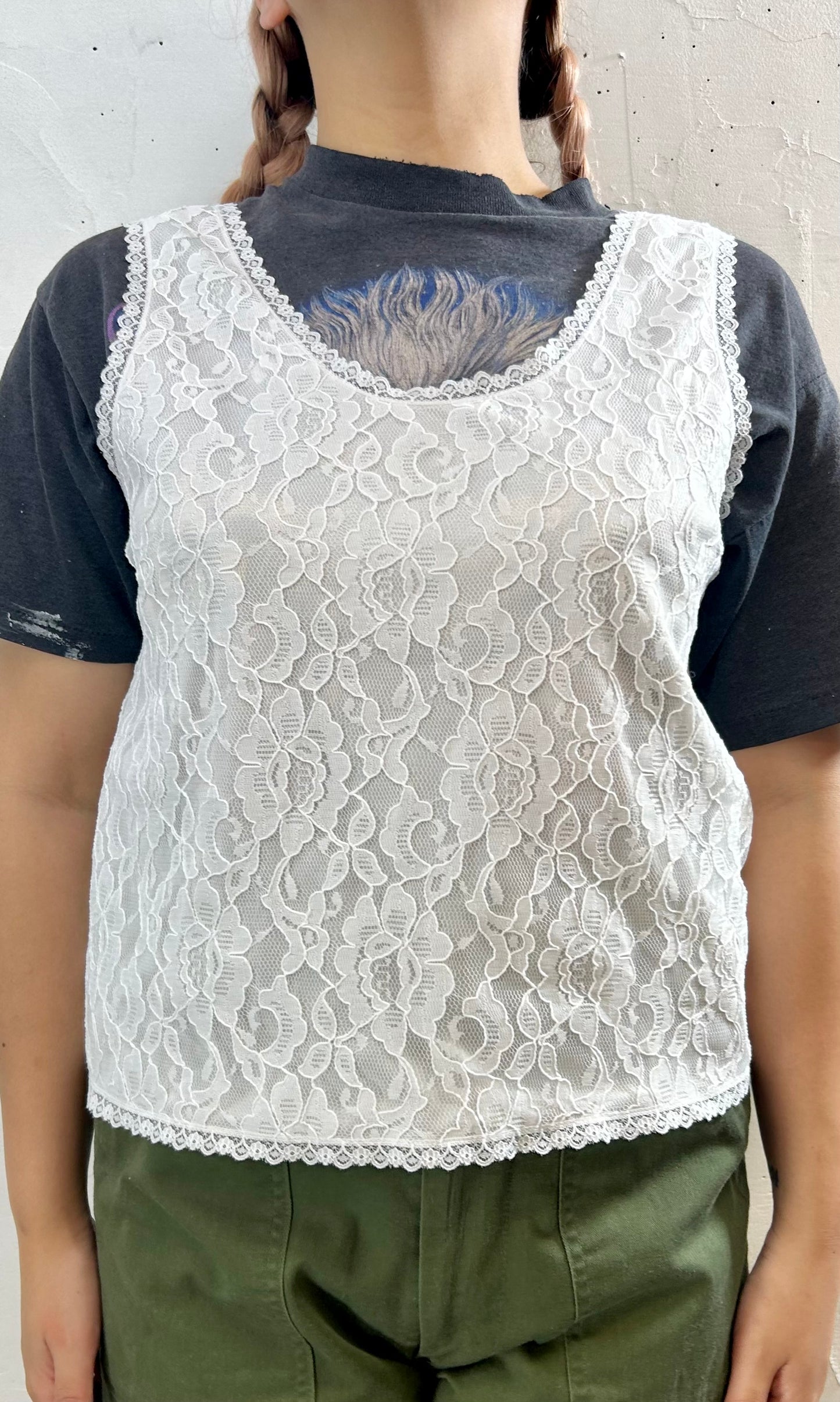 Vintage Lace Tops MADE IN USA[G27815]