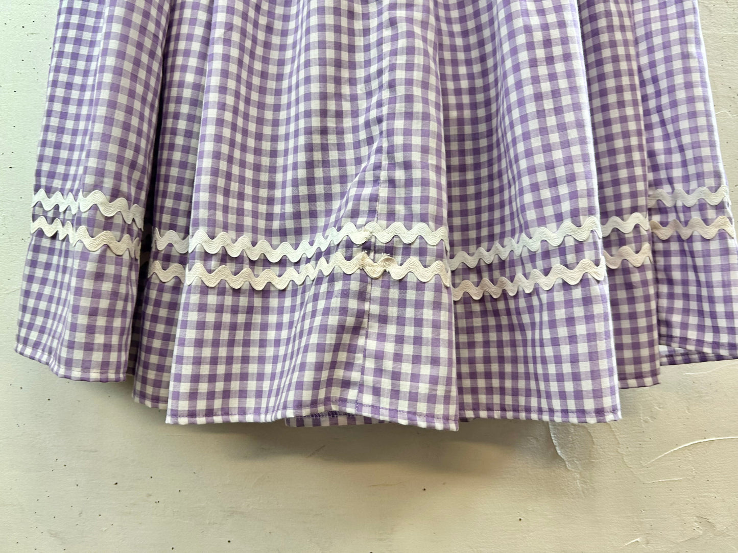 Vintage Gingham Plaid Skirt [E30283]