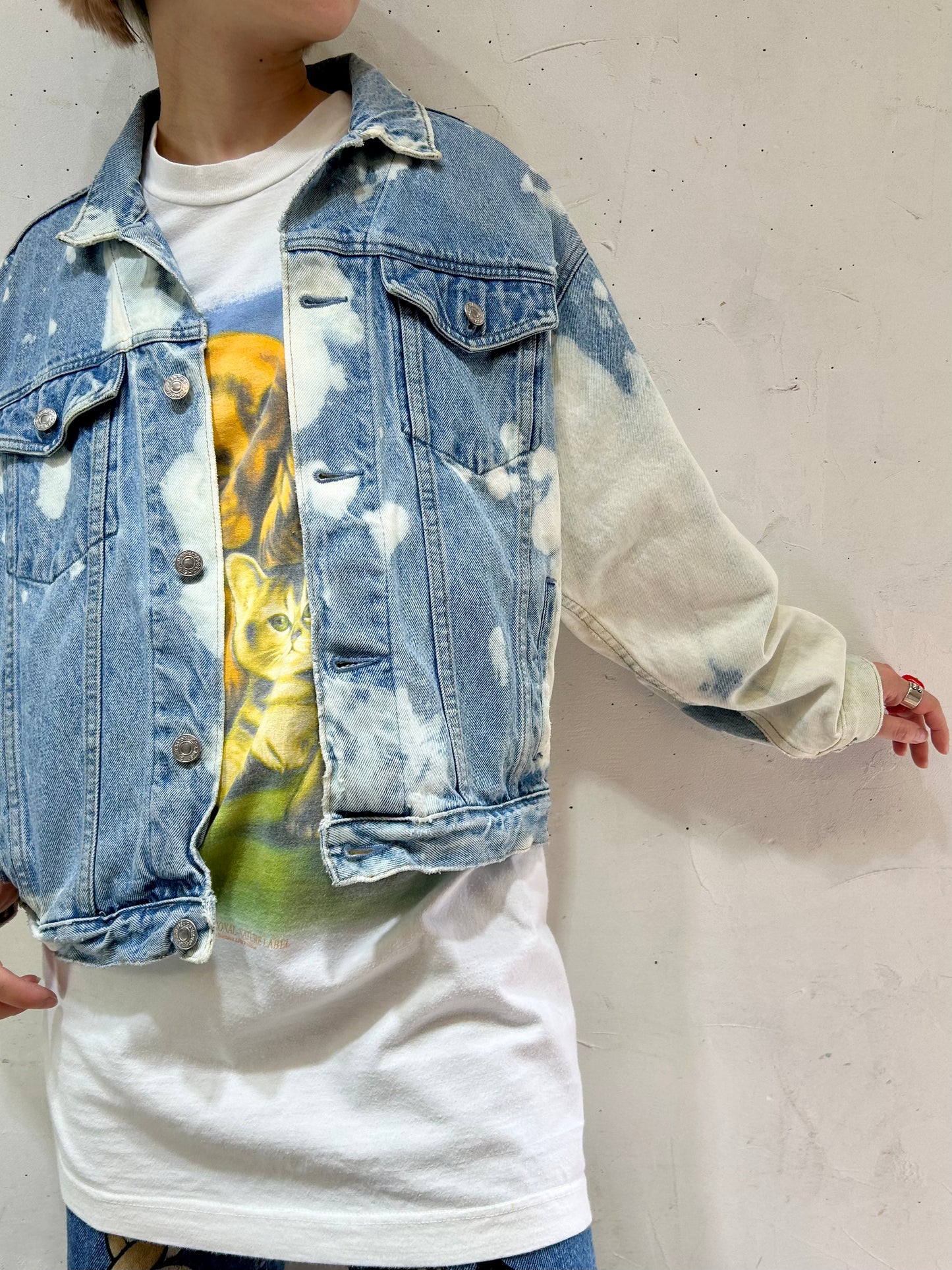 Vintage Bleach Design Denim Jacket 〜OLD GAP〜 [D26797]