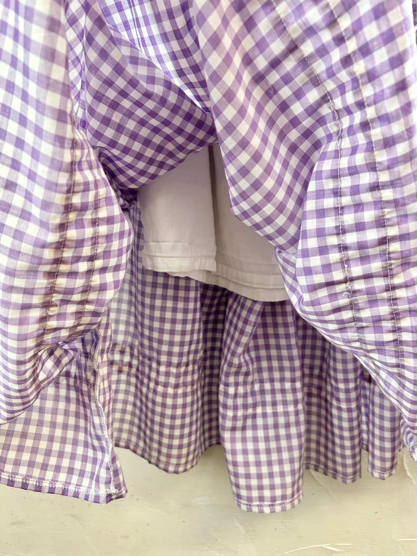 Vintage Gingham Plaid Skirt [E30283]
