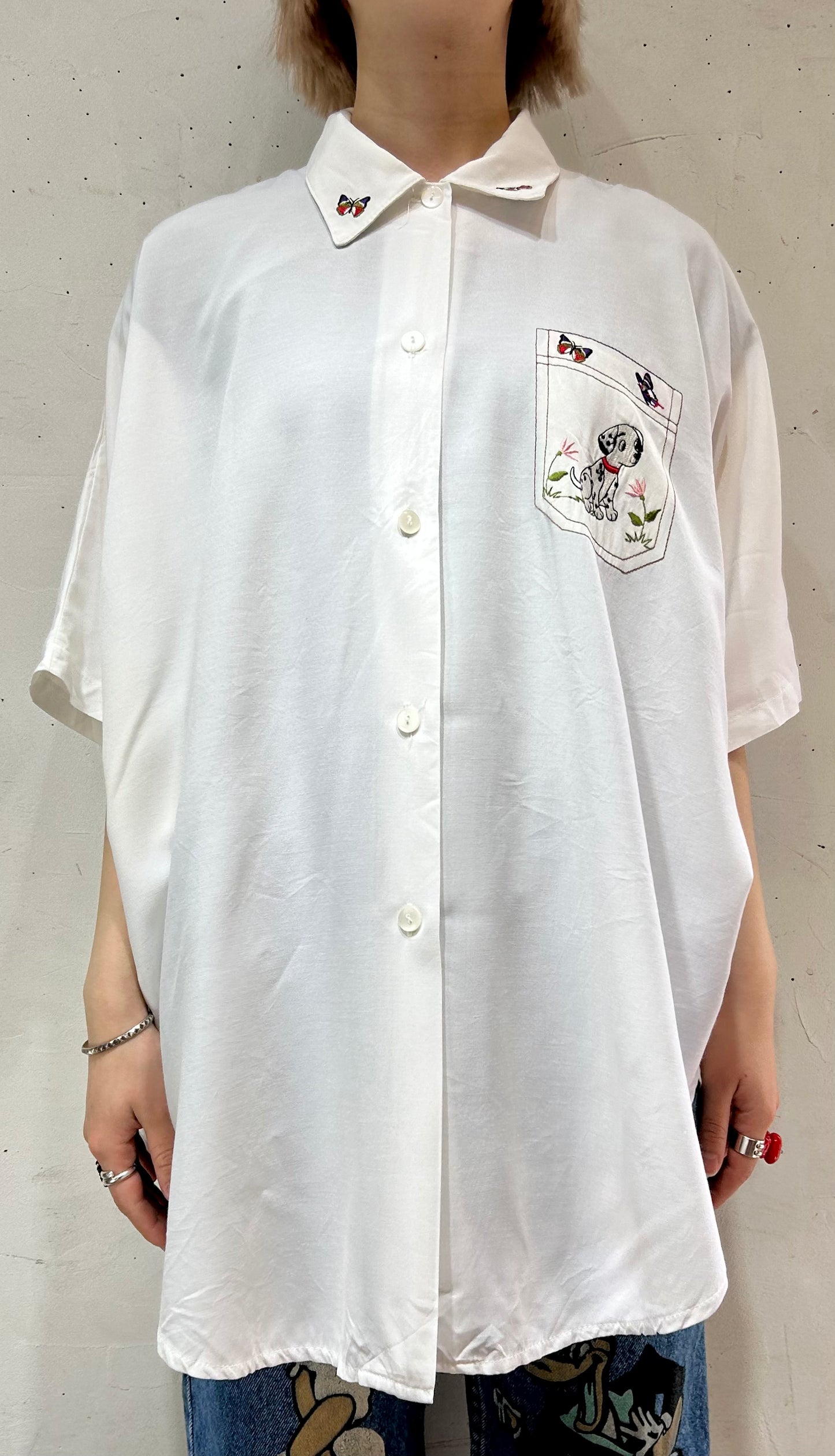 Vintage Dalmatian Emroidery Shirt [D26799]