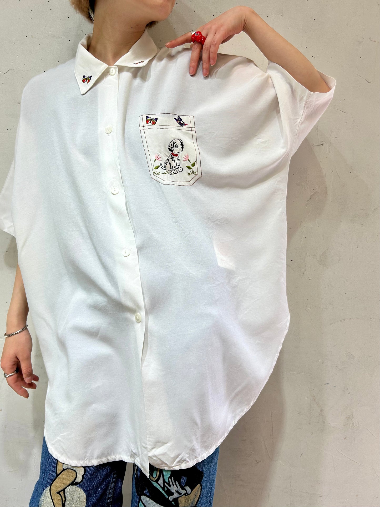 Vintage Dalmatian Emroidery Shirt [D26799]