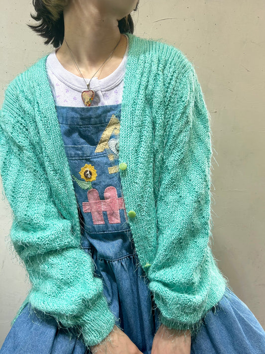 Vintage Shaggy Knit Cardigan [I25111]