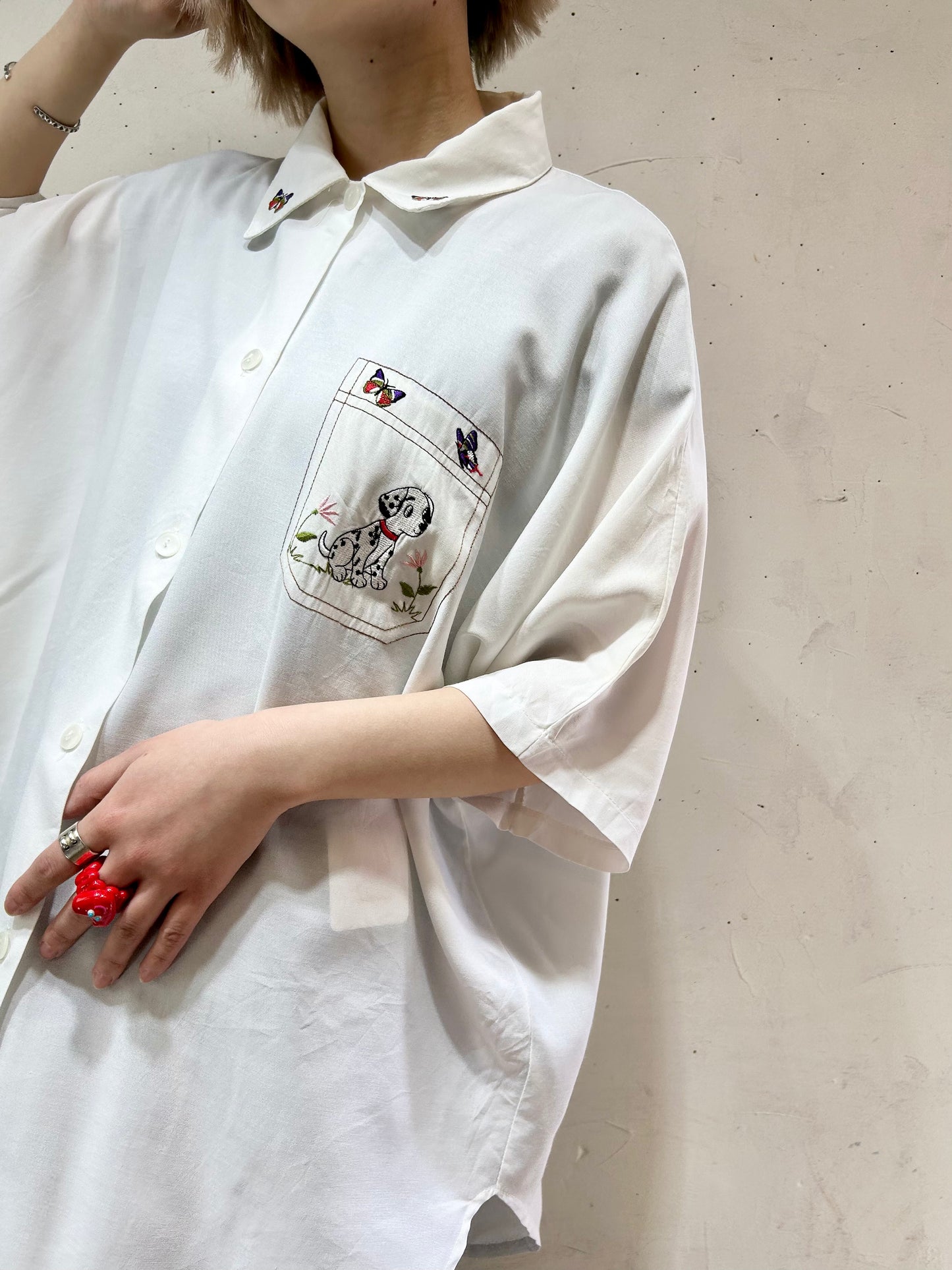 Vintage Dalmatian Emroidery Shirt [D26799]