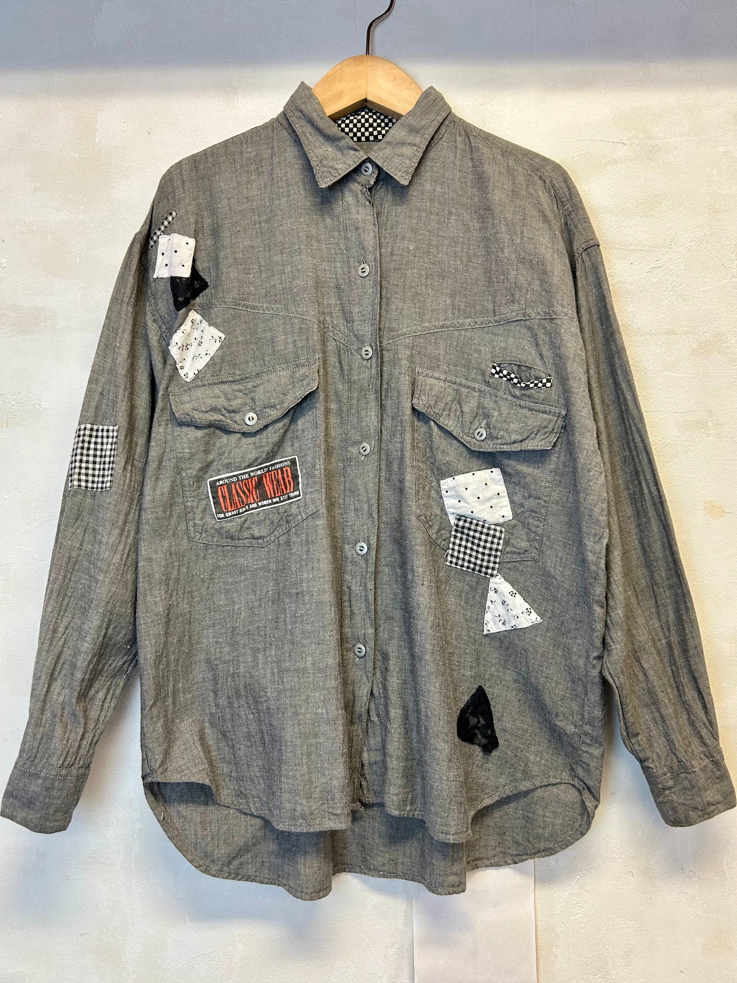 Vintage Black Chambray Shirt  [H28326]