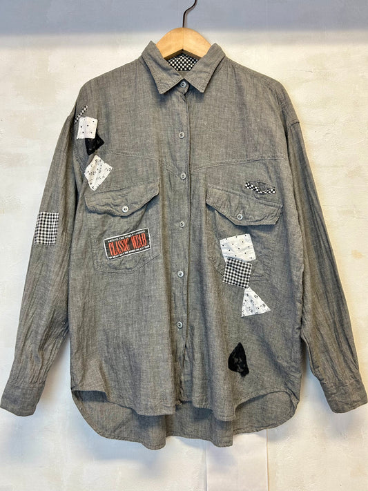 Vintage Black Chambray Shirt  [H28326]