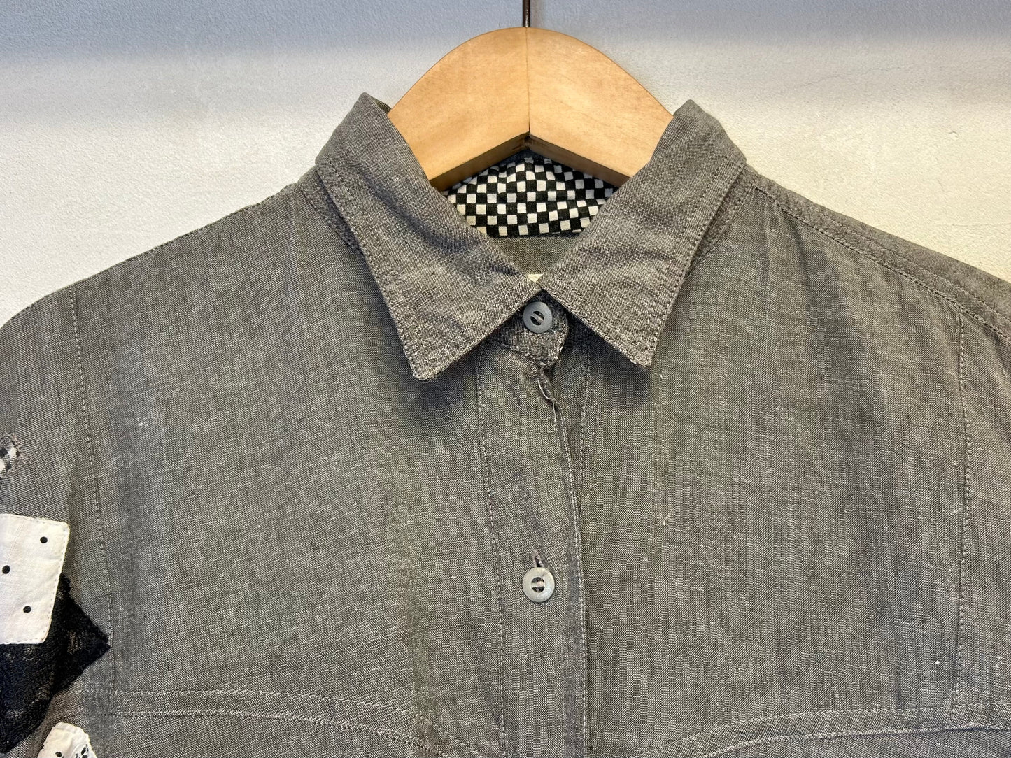 Vintage Black Chambray Shirt  [H28326]