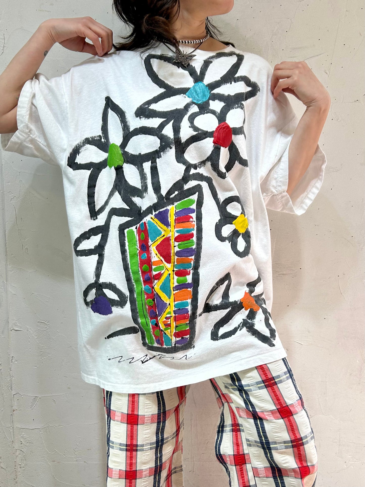 Vintage Hand Painted T-Shirt [C26458]