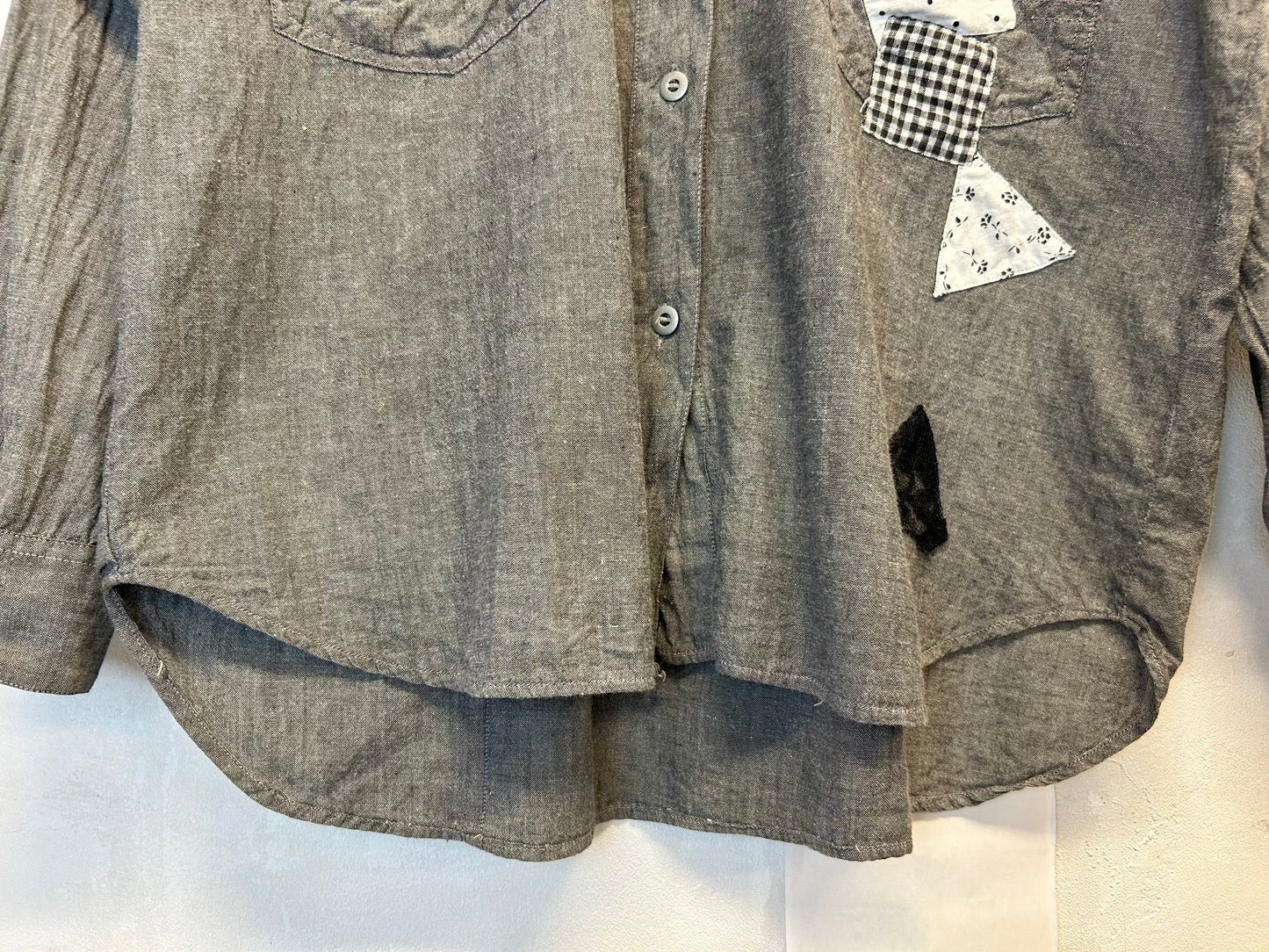 Vintage Black Chambray Shirt  [H28326]