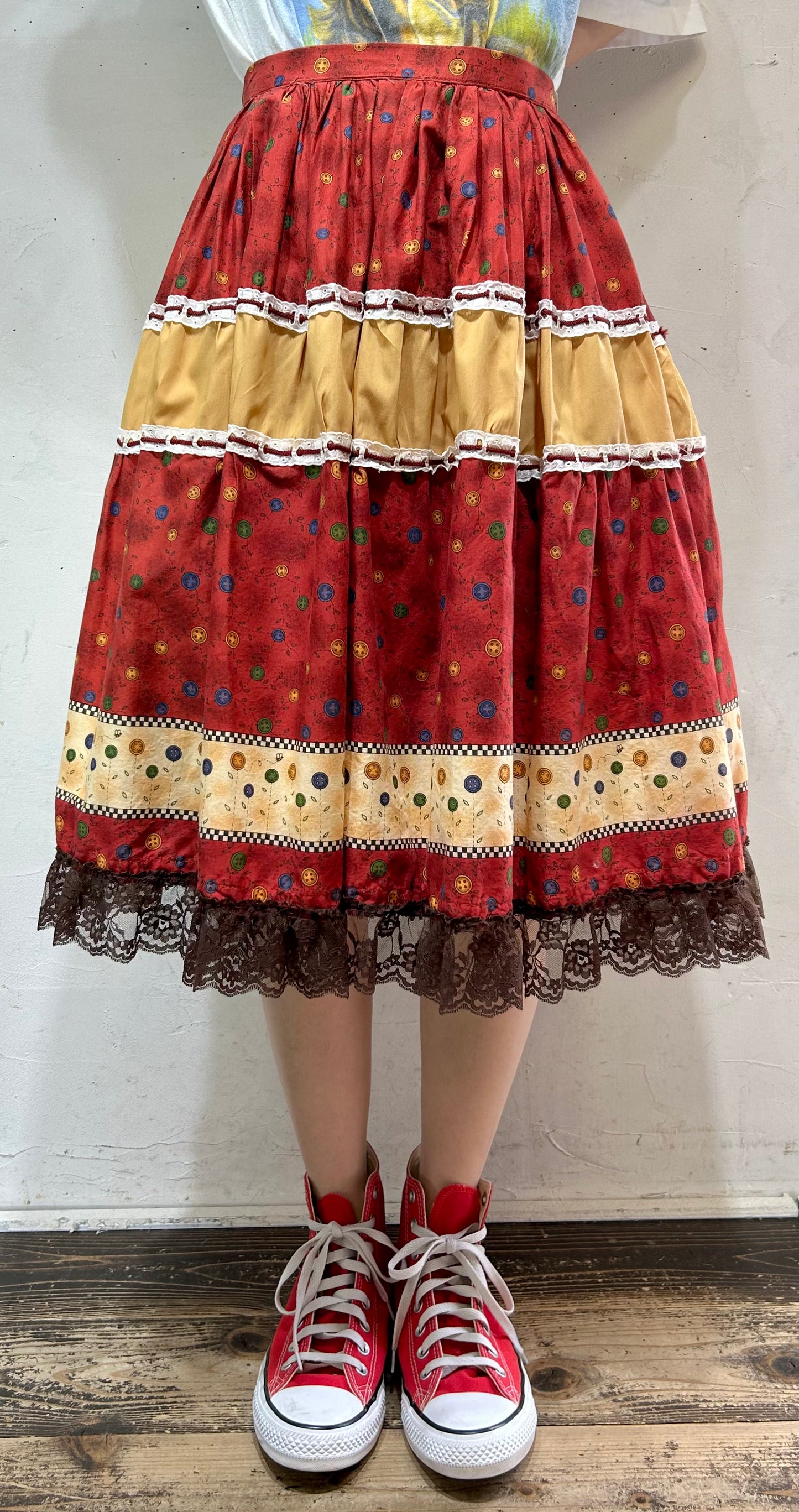 Vintage Tiered Skirt [D26794]