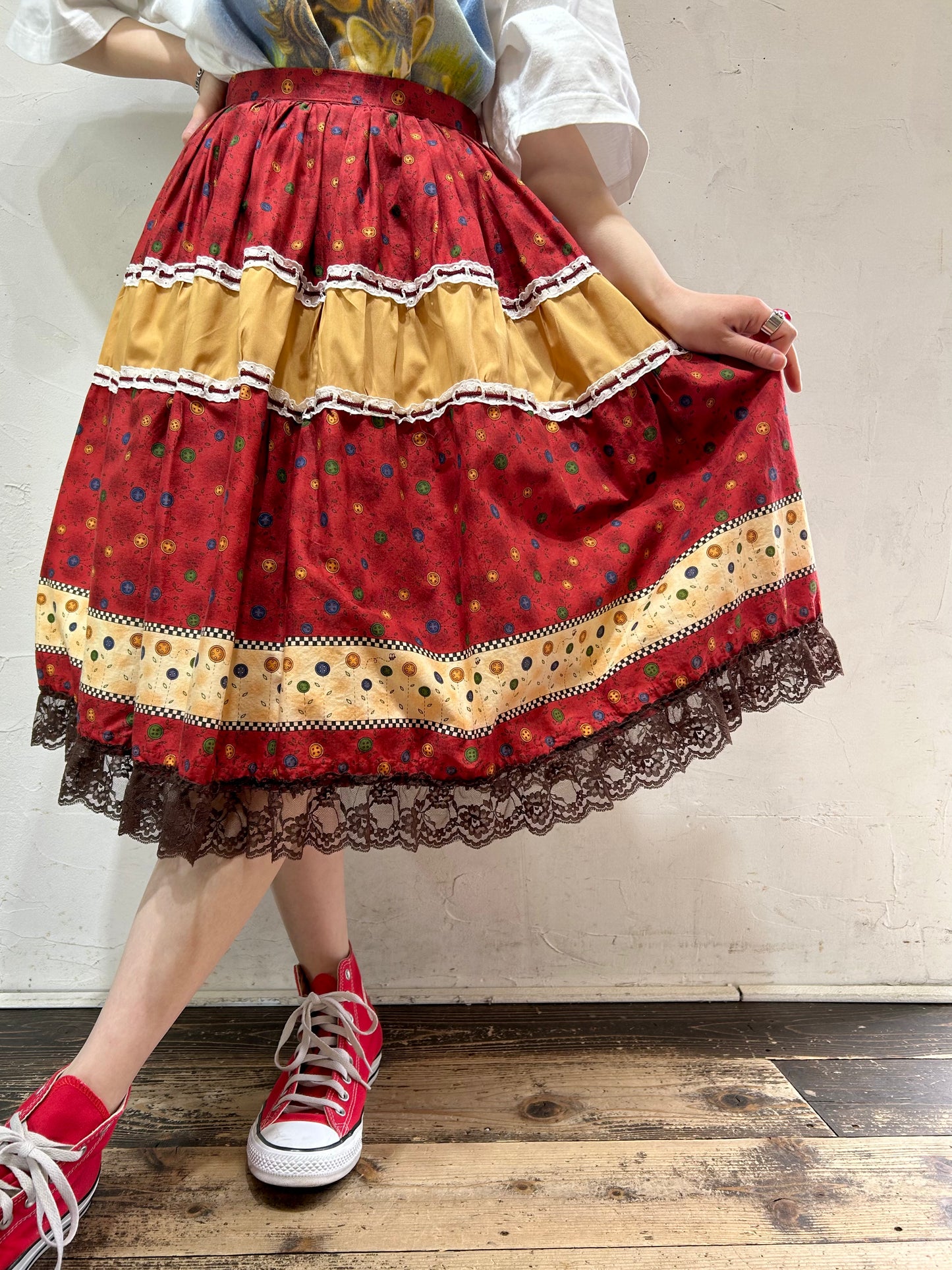 Vintage Tiered Skirt [D26794]