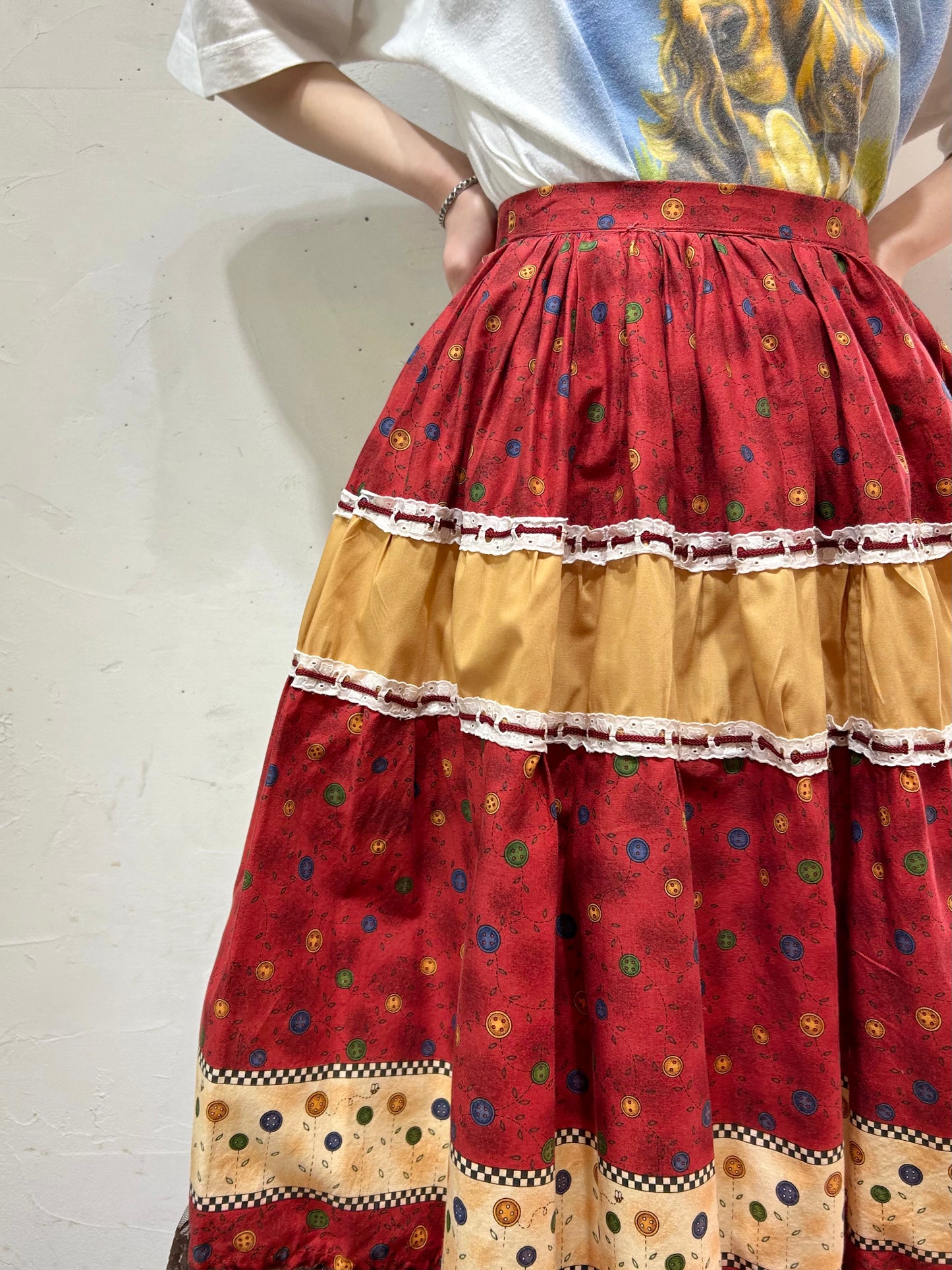 Vintage Tiered Skirt [D26794]