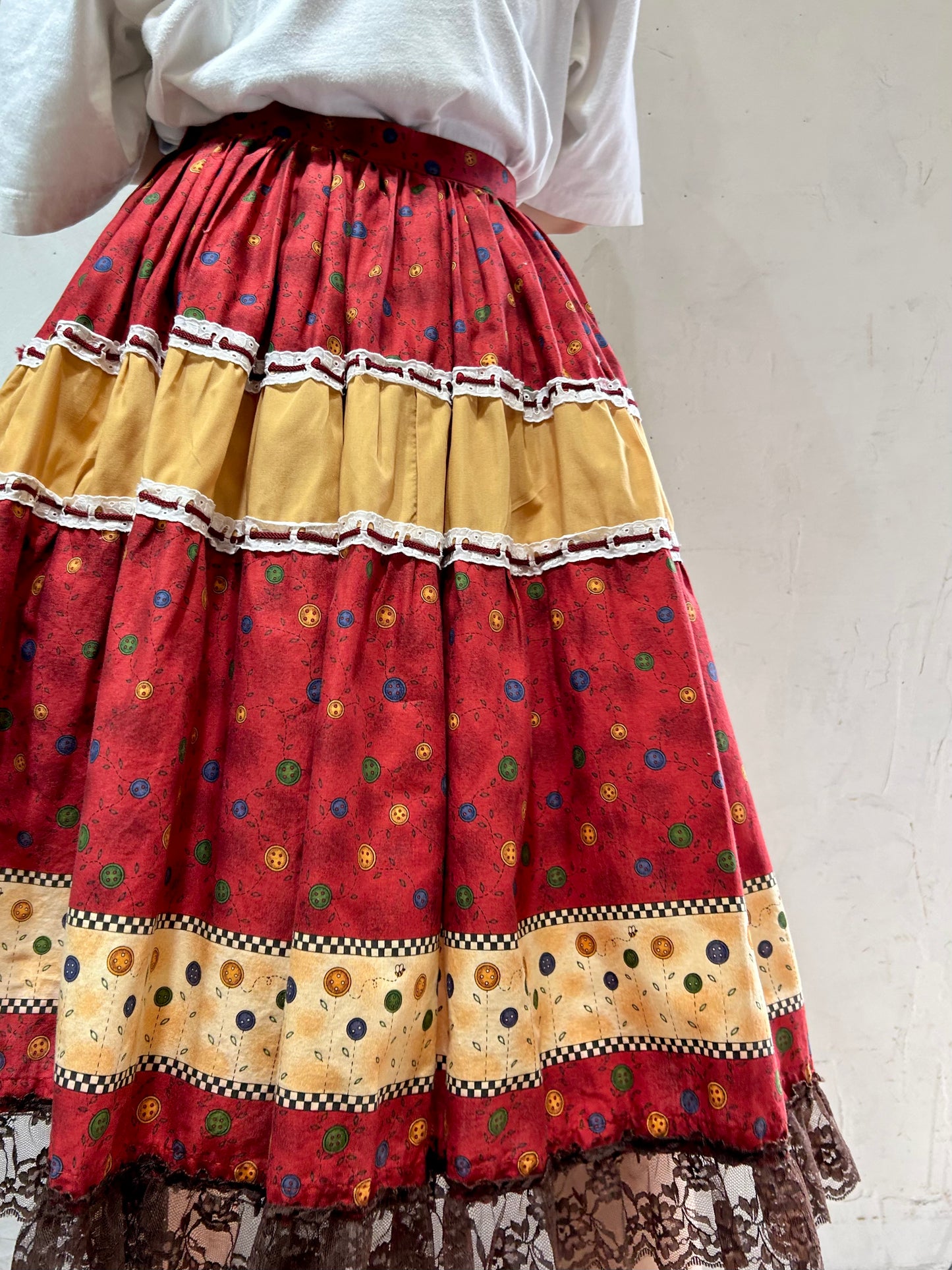 Vintage Tiered Skirt [D26794]