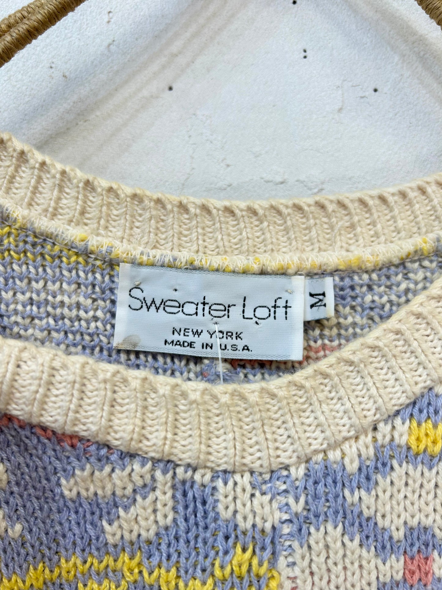 Vintage Cotton Knit Sweater MADE IN USA [K25441]
